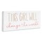 Stupell Industries Girl Power Motivational Phrase Canvas Wall Art